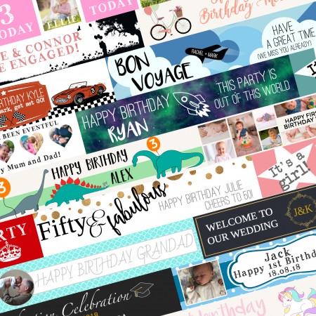 Celebration banners - Pick one of our templates