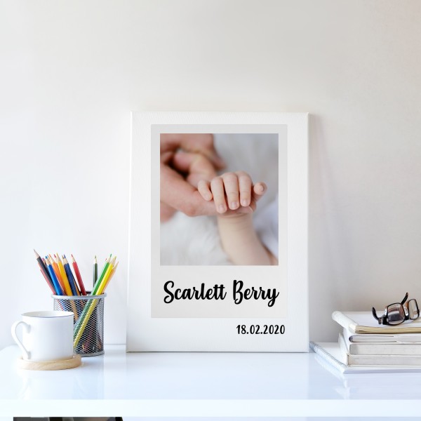 Retro Polaroid Style Canvas - photo canvas with captions