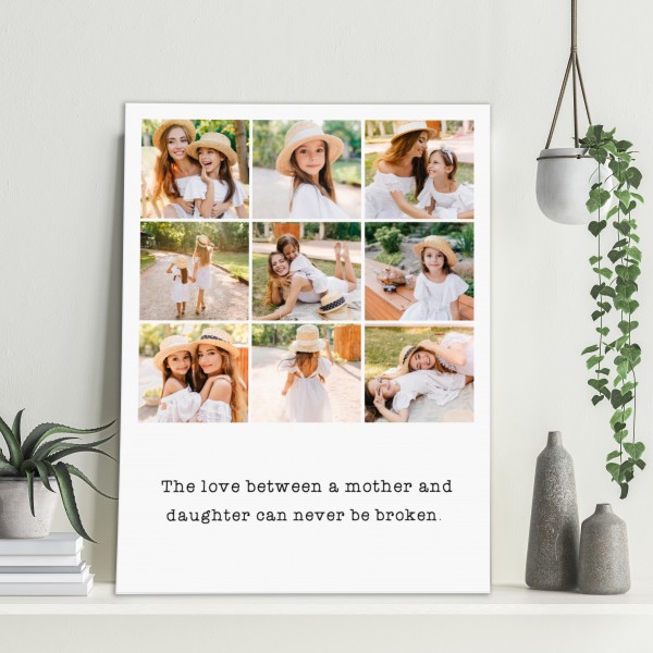 Mom Daughter Collage Canvas, Mother's Day Gift Ideas From Daughter