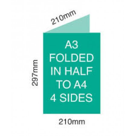 A3 Folded leaflet - double side 130 gsm