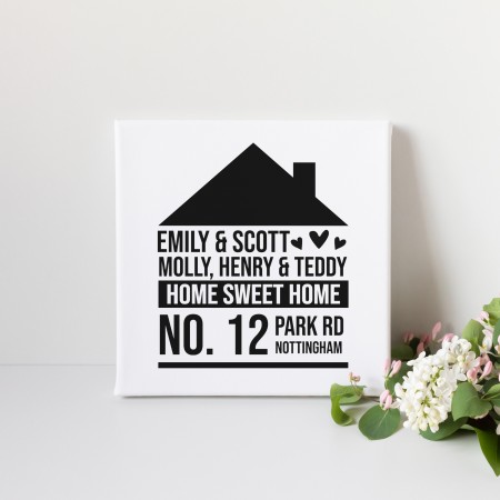 Home Typography Canvas - Square
