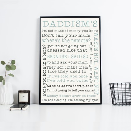 Dad Sayings Typography Poster