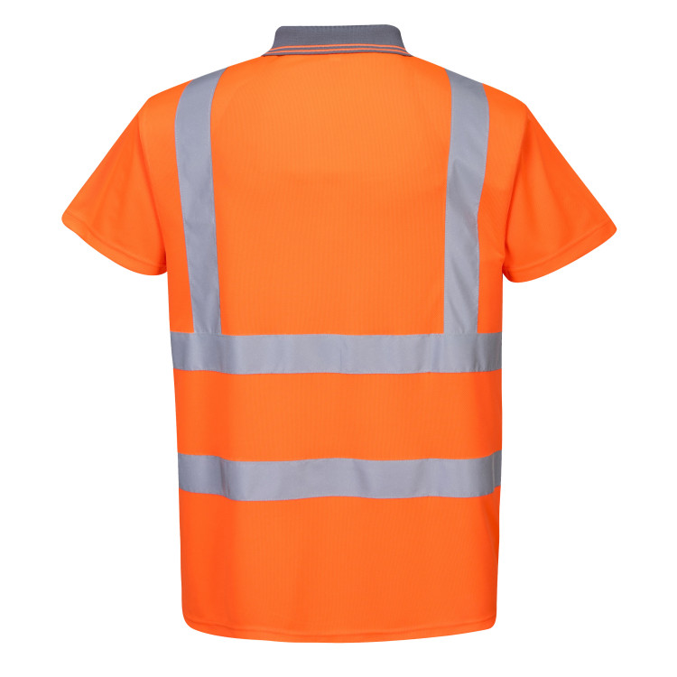 Hi Vis Safety Work Orange Polo Shirt 