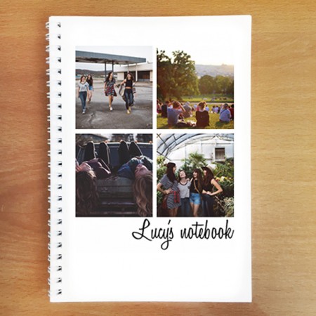 Personalised Photo Notebook - 4 Photos