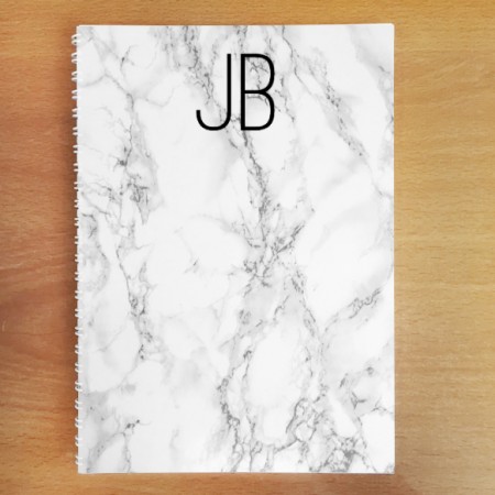 Personalised Photo Notebook - White Marble