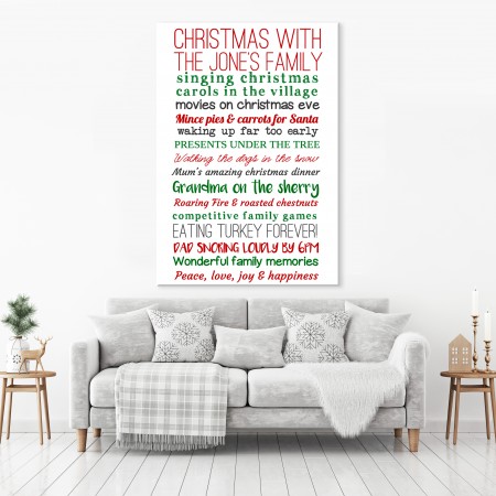 Christmas  Typography Canvas