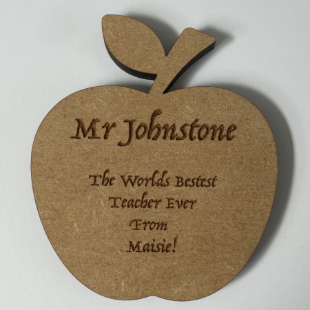 Personalised TEACHER/'S APPLE Word Art A4 Print or A5 Greetings Card