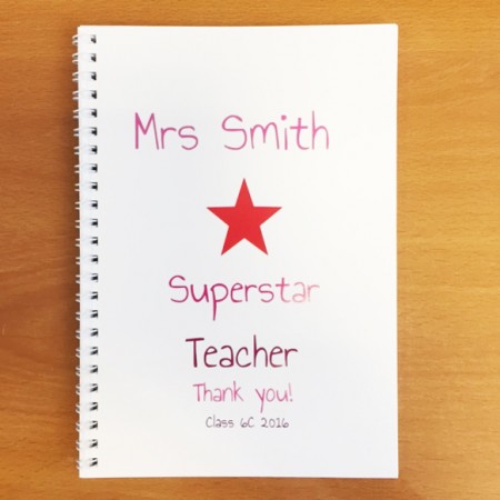 Large Personalised Superstar Notebook A4